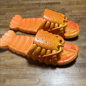 Orange Lobster beach sandals 10